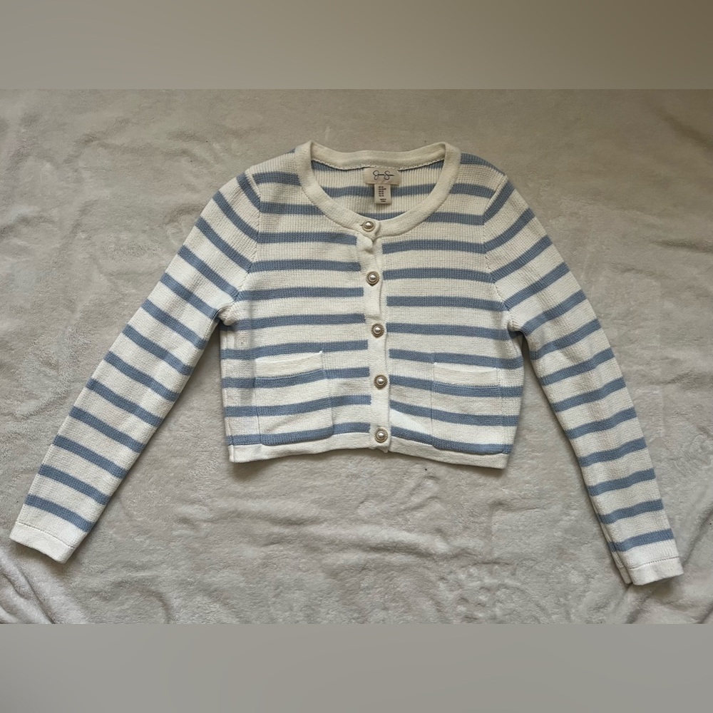 Striped cardigan with gold buttons XS